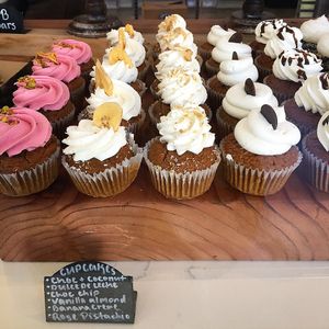 Vegan gluten-free cupcakes galore  at Wholesome Bakery in San Francisco