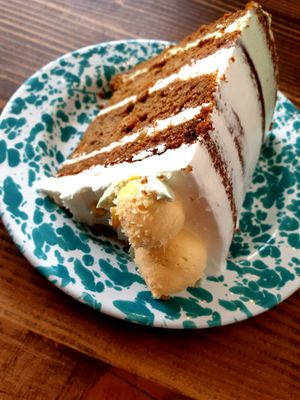 Carrot cake slice at Wholesome Bakery in San Francisco