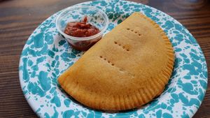 Pizza-handpie at Wholesome Bakery in San Francisco