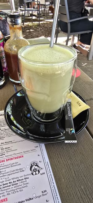 Matcha Latte with oat milk at MoschMosch in Heilbronn