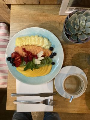 The fruit platter 😋  at Cafe Noti in Mallorca
