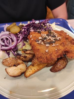 Schnitzel at Warzywina in Gdynia