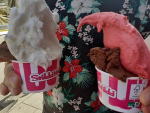 Coconut, raspberry and chocolate. at StikkiNikki - Nybrogatan in Stockholm