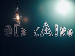 Logo at Old Cairo Cafe in Osaka