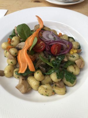 Vegan gnocchi  at Kristall Restaurant at Kofelalm in Sonnenalpe Nassfeld