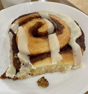 Vegan cinnamon roll at Spatula in Greenville