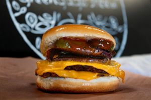 Double bacon cheeseburger! at Greengage Tree in Luton