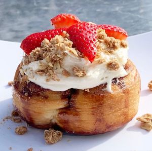 Strawberry Cheesecake!  at Cinnaholic in Addison