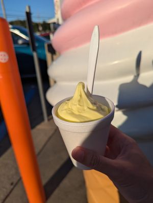So creamy! Pineapple Italian shaved ice at The Cone in West Chester