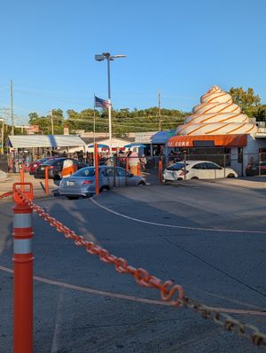 Drive thru lane at The Cone in West Chester