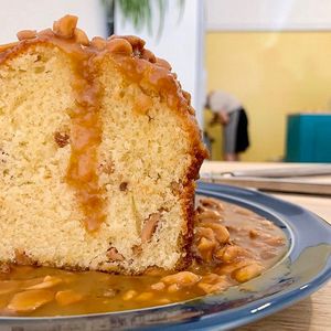 Vegan cake  at Malabarista Cafe in Lisbon