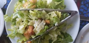 Vegan caesar salad at Wine Time in Chico