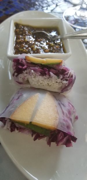 Spring rolls at Wine Time in Chico