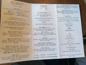 The new menu, vegan options clearly marked at Copper Pot in Sheffield