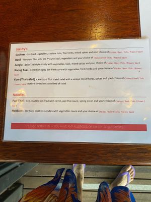 More menu options at Anbinik Restaurant in Jabiru