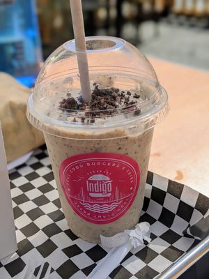Cookies and cream shake at Indigo Burger in Newark