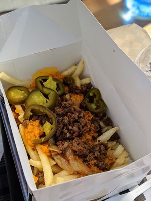 Loaded fries at Indigo Burger in Newark