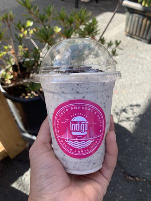 Cookies and Cream Shake (oat milk base) at Indigo Burger in Newark