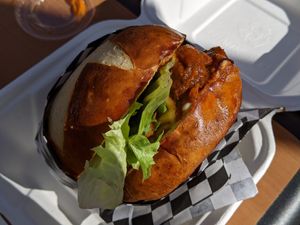 Meatball sub (wasn't listed on the menu last time I was there) at Indigo Burger in Newark