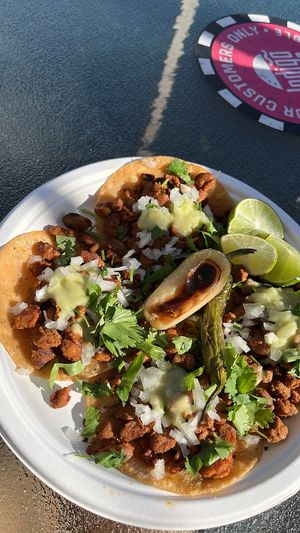 La Chancita Taqueria was hosting a pop up at Indigo Burger last time I went and I snagged these vegan tacos! they were unbelievably good! at Indigo Burger in Newark