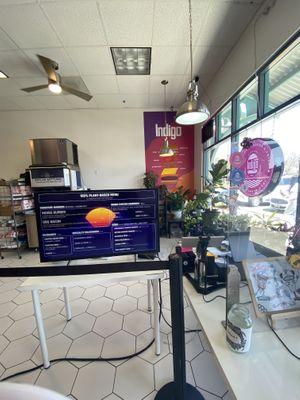 Made payment area directly near door w/plexi-shield  at Indigo Burger in Newark