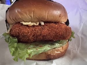 Cajun chicken sandwich   at Indigo Burger in Newark