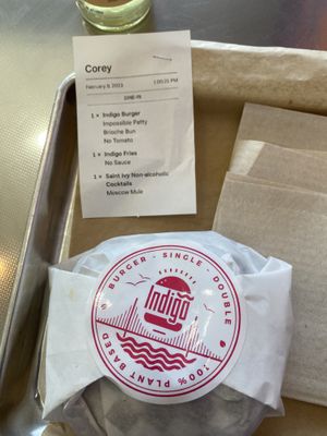   at Indigo Burger in Newark