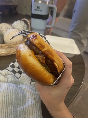 Bacon bbq cheese burger   at Indigo Burger in Newark