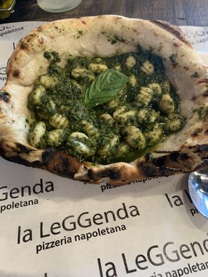 Pesto gnocchi   at La LeGGenda in Miami Beach