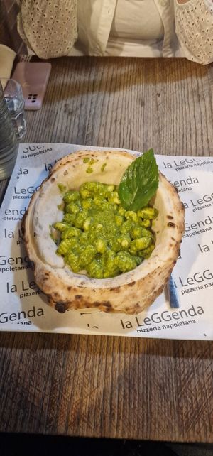 Amaizing pesto Gnocchi! at La LeGGenda in Miami Beach