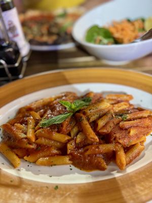 Penne all’ arrabbiata  at La LeGGenda in Miami Beach