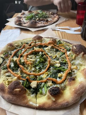 Romesco pizza   at Slab Sicilian Street Food in Portland