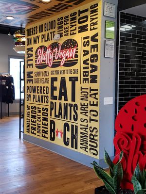 Wall decor at Slutty Vegan in Jonesboro