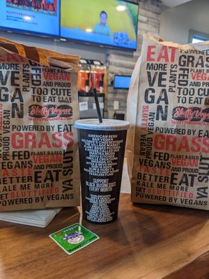 Take out cup for Black History Month at Slutty Vegan in Jonesboro