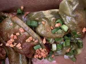 Vegan veggie dumplings  at Mainely Noods in Portland