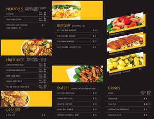 Menu 2 of 2: Burgers, Noodles, Fried Rice, Entrees, and Drinks. (POKE bowls coming soon) at VeGreen 2 Go in Duluth