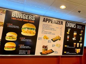 Inside menu at VeGreen 2 Go in Duluth