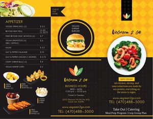 Menu 1 of 2: Appetizers (POKE bowls coming soon) at VeGreen 2 Go in Duluth