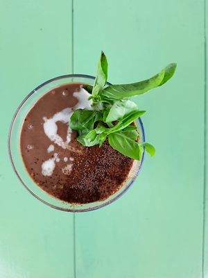 The Norty Smoothie 
Chocolate, banana, pineapple and ginger.  at Kola in Koggala