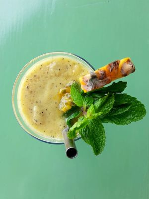 The Tropical Smoothie
Passionfruit, banana, pineapple and ginger. at Kola in Koggala