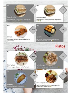 The green v means vegan. Starters.  at Himalaya in Lleida