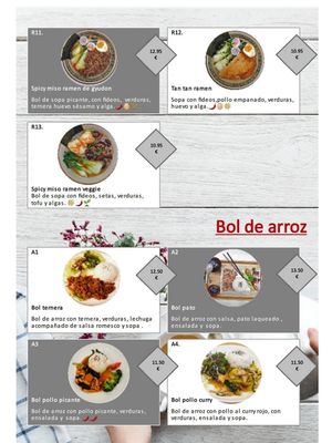 The green v means vegan. Soup at Himalaya in Lleida