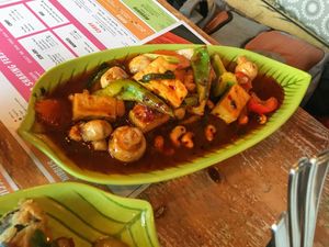 Tofu and Cashew Stir Fryy  at Thaikhun in Southampton