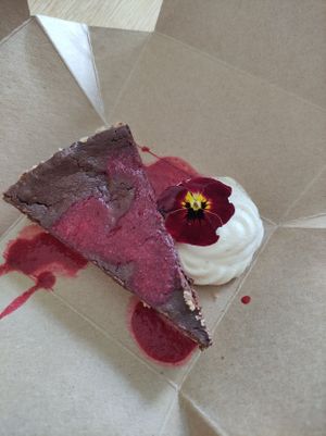 Chocolate tart at Natural Cookery School in Nailsworth