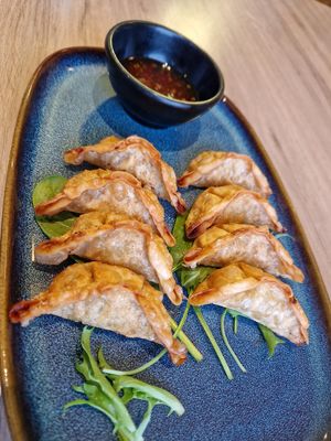 Fried dumblings at Loving Hut in Reykjavik