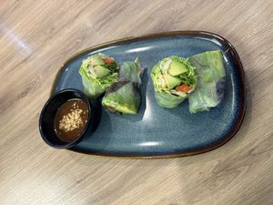 Summer rolls  at Loving Hut in Reykjavik
