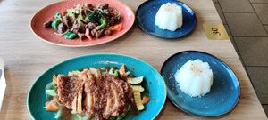 Lucky Chunk (seitan) and Canton Special (soy slices) at Loving Hut in Reykjavik