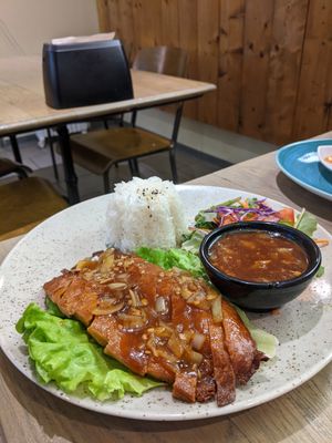 Vegan Peking duck at Loving Hut in Reykjavik
