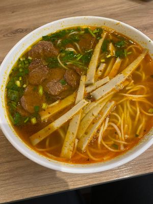 43. Vegan Bun Bo Hue: This noodle soup main course is similar to pho.  at Loving Hut in Reykjavik