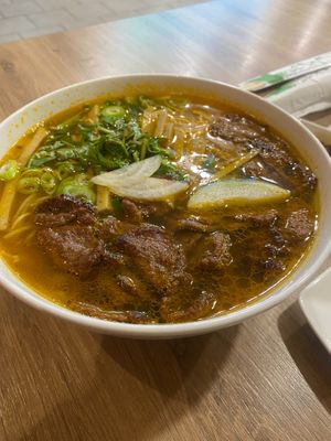 43. Vegan Bun Bo Hue: This noodle soup main course is similar to pho.  at Loving Hut in Reykjavik